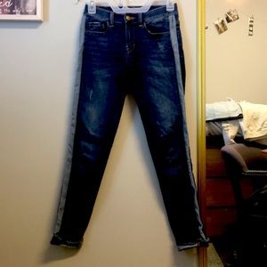 Dark wash skinny jeans